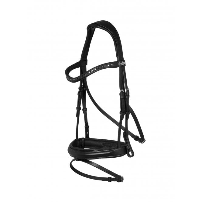 LeMieux  Arika Dressage Anatomical Bridle - Black/Silver