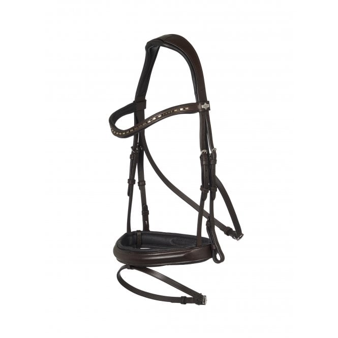 LeMieux  Arika Dressage Anatomical Bridle - Brown/Silver