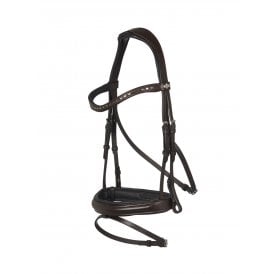 LeMieux Arika Dressage Anatomical Bridle - Brown/Silver