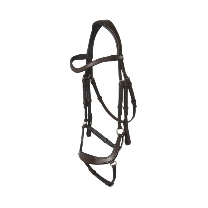 LeMieux  Arika Drop Anatomical Bridle - Brown/Silver