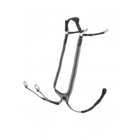 LeMieux Arika Elasticated Breastplate - Black/Silver