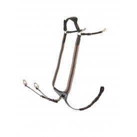 LeMieux Arika Elasticated Breastplate - Havana/Silver