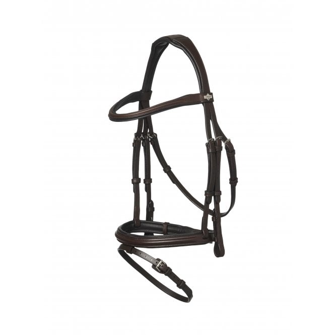 LeMieux  Arika Flash Anatomical Bridle - Brown/Silver