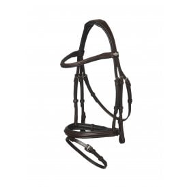 LeMieux Arika Flash Anatomical Bridle - Brown/Silver