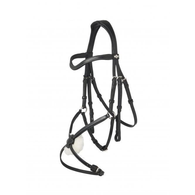 LeMieux  Arika Grackle Anatomical Bridle - Black/Silver