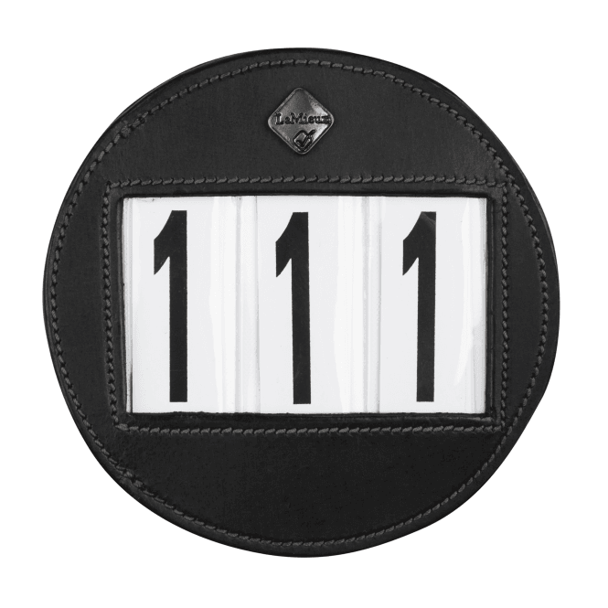 LeMieux  Bridle Number Holder - Round Black Plain