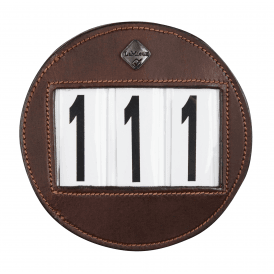 LeMieux Bridle Number Holder - Round Distressed Brown