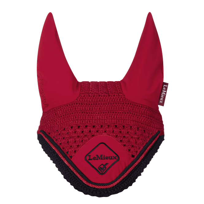 LeMieux  Classic Lycra Fly Hood - Chilli/Black