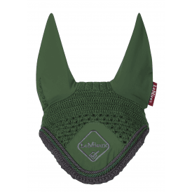 LeMieux Classic Lycra Fly Hood - Hunter Green/Grey