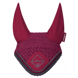 LeMieux Classic Lycra Fly Hood - Mulberry/Grey