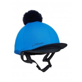 LeMieux Classique Pom Horse Riding Hat Silk - Benetton Blue