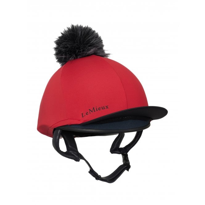 LeMieux  Classique Pom Horse Riding Hat Silk - Chilli Red