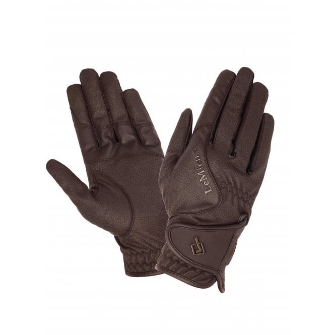 LeMieux  Close Contact Adults Riding Gloves - Brown