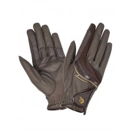 LeMieux Competition Adults Horse Riding Gloves - Brown