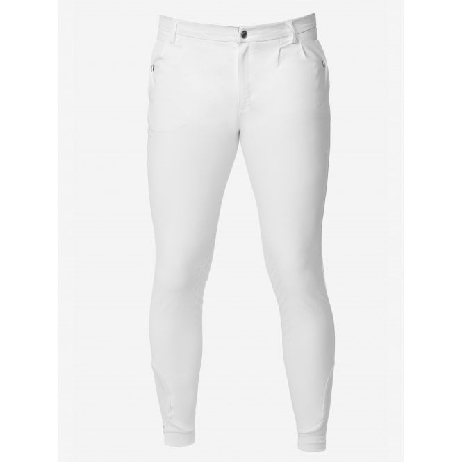 LeMieux  Elite Mens Classic Pleated Breech - White