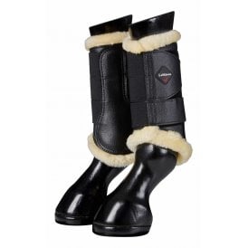 LeMieux Fleece Lined Horse Boots - Black/Natural