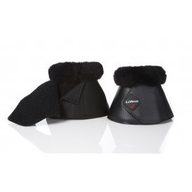 LeMieux Fleece WrapRound Over Reach Boots - Black/Black