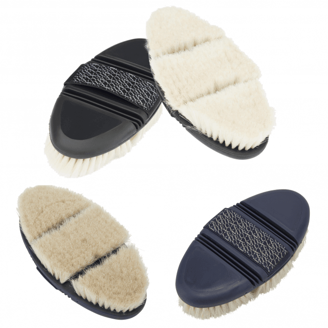 LeMieux  Flexi Goats Hair Body Brush - Navy or Black