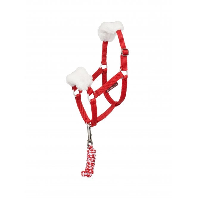 LeMieux  Hobby Horse Christmas Headcollar & Leadrope - Red