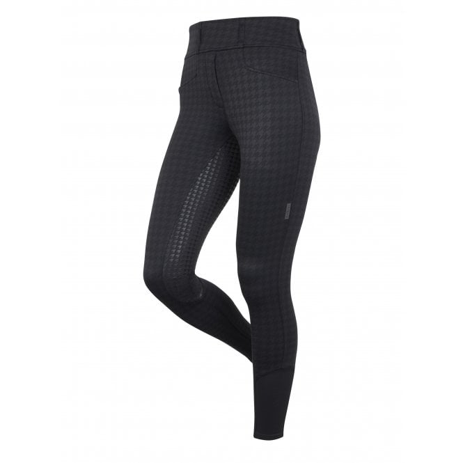 LeMieux  Aspen Houndstooth High Waisted Womens Breggings - Black