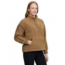 LeMieux Avery Teddy Womens Quarter Zip Fleece - Caramel