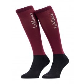 LeMieux Competition Womens Socks 2 Pack - Blackberry