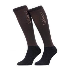 LeMieux Competition Womens Socks 2 Pack - Cocoa