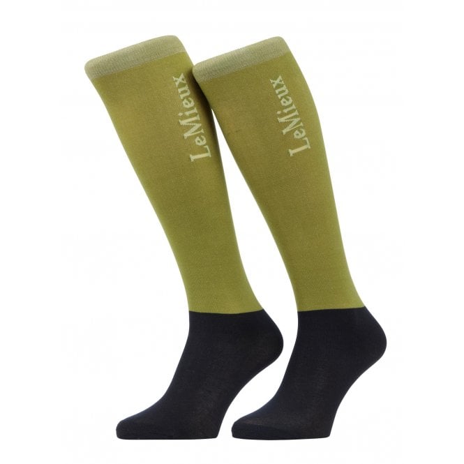 LeMieux Horsehealth LeMieux Competition Womens Socks 2 Pack - Gooseberry