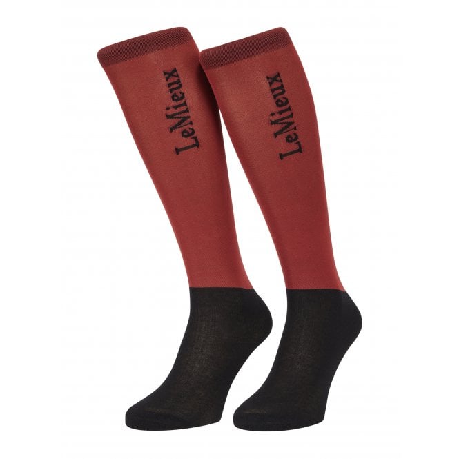 LeMieux Horsehealth LeMieux Competition Womens Socks 2 Pack - Russet