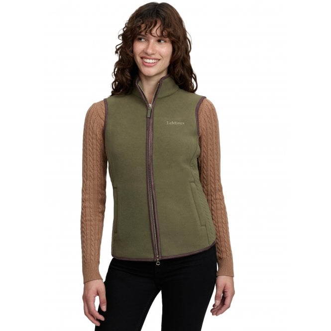 LeMieux Horsehealth LeMieux Frankie Fleece Womens Gilet - Willow Green