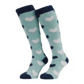 LeMieux Heart Fluffies Womens Socks - Aloe