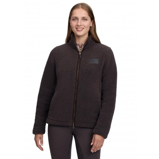 LeMieux Horsehealth LeMieux Heritage Borg Zip Through Womens Jacket - Cocoa