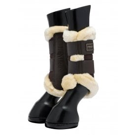 LeMieux Heritage Fleece Edged Brushing Boot - Cocoa