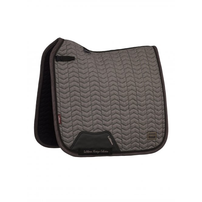 LeMieux Horsehealth LeMieux Heritage Herringbone Dressage Square Saddlepad - Cocoa
