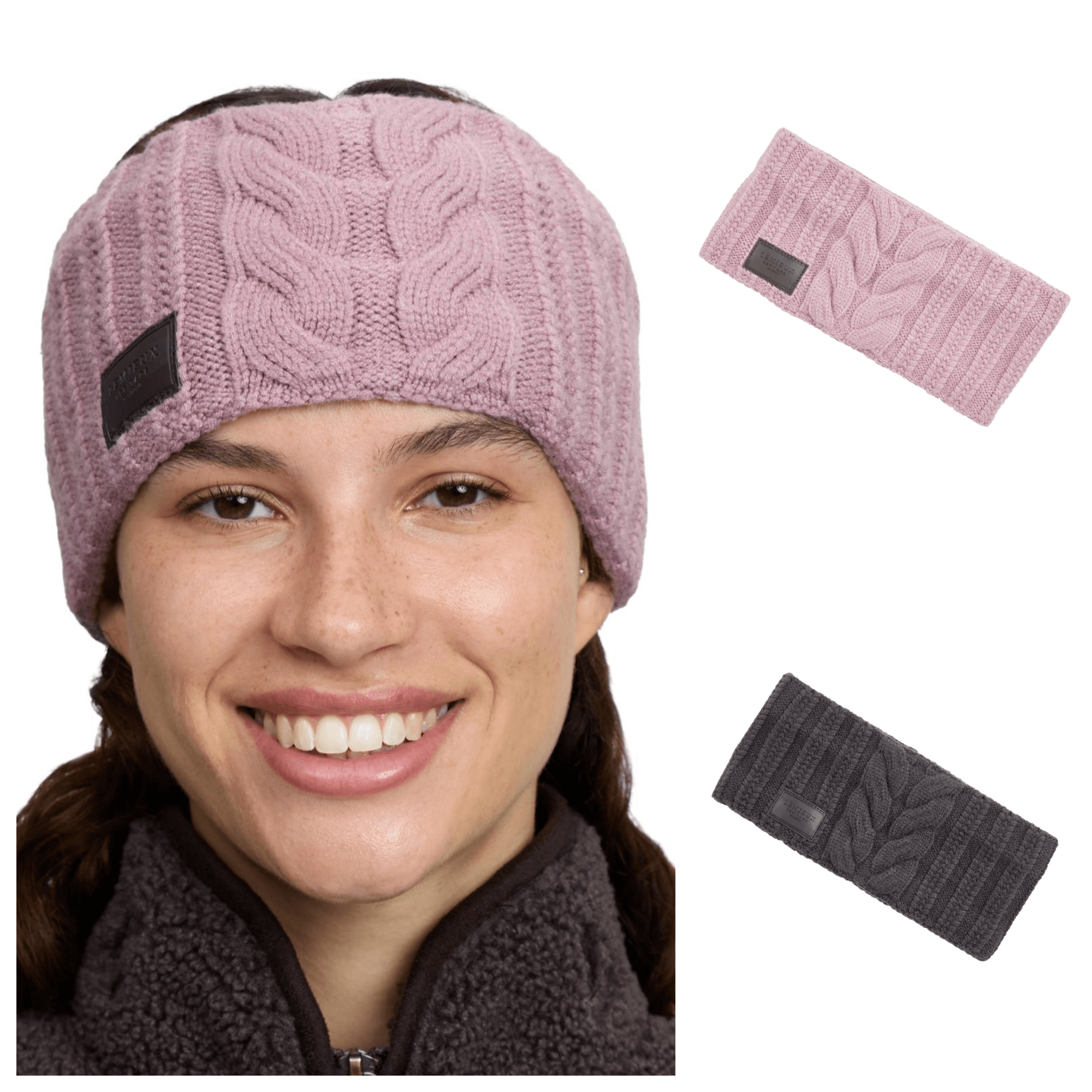 LeMieux Heritage Womens Headband - Wild Rose or Cocoa | Soft Knit | Warm