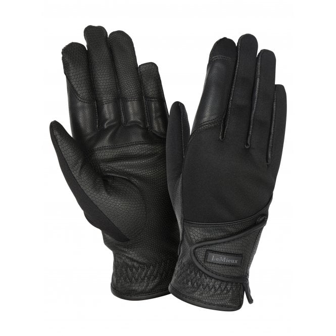 LeMieux  Hybrid Adults Horse Riding Gloves - Black