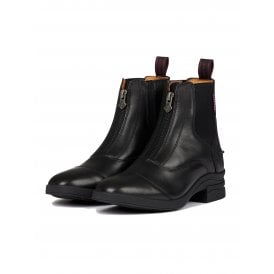 LeMieux Junior Zip Childrens Leather Paddock Boot - Black