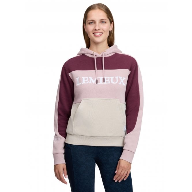 LeMieux Horsehealth LeMieux Kadie Colour Block Womens Hoodie - Wild Rose