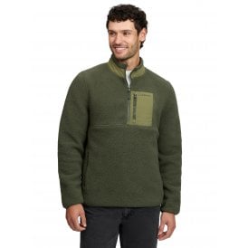 LeMieux Mens Borg Half Zip Sweat - Olive