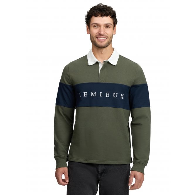 LeMieux Horsehealth LeMieux Mens Rugby Shirt - Olive
