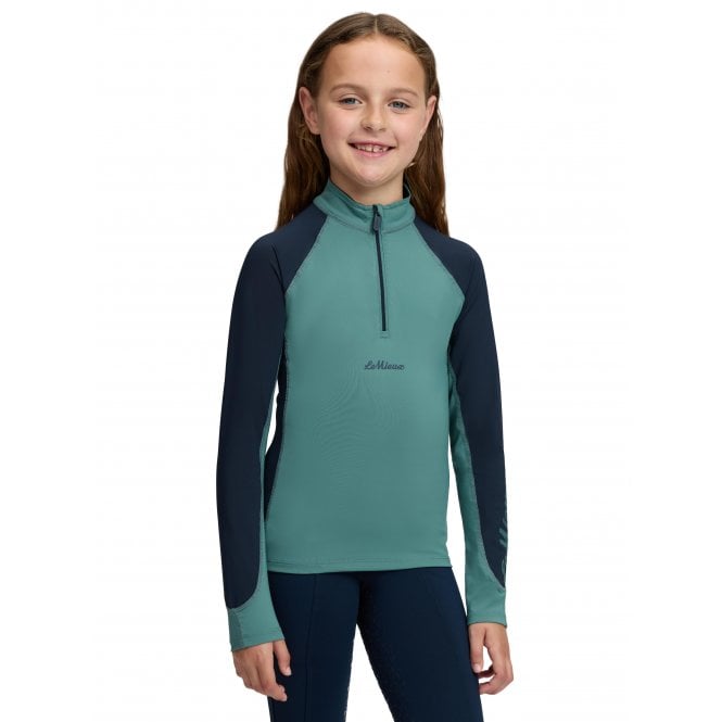 LeMieux Horsehealth LeMieux Mini Childrens Base Layer - Navy/Aloe
