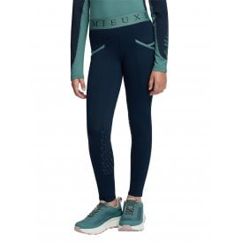 LeMieux Mini Childrens Pull On Breeches - Navy/Aloe