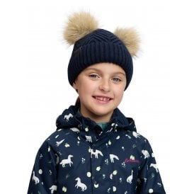 LeMieux Mini Double Pom Beanie - Navy Blue