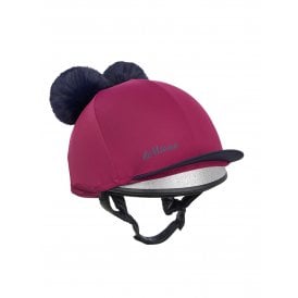 LeMieux Mini Double Pom Hat Silk - Blackberry
