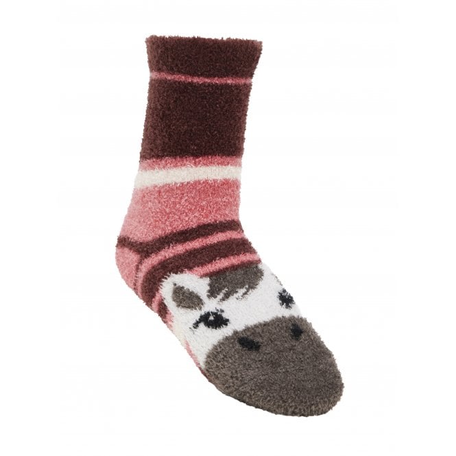 LeMieux  Mini Fluffy Childrens Character Socks - Andalusian Pony Cranberry