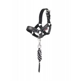 LeMieux Mini LeMieux Toy Pony Leather Headcollar & Leadrope - Black