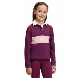 LeMieux Mini Roman Childrens Rugby Top - Blackberry
