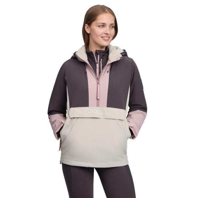 LeMieux Horsehealth LeMieux Phoebe Half Zip Womens Waterproof Anorak - Wild Rose