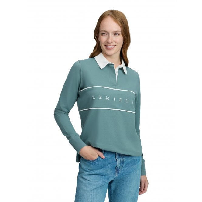 LeMieux Horsehealth LeMieux Rochelle Womens Rugby Shirt - Aloe
