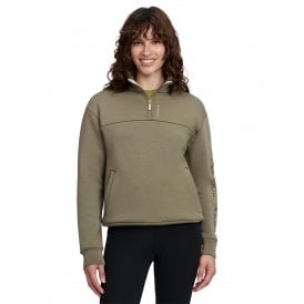 LeMieux Scarlet Quarter Zip Womens Sweat - Willow Green